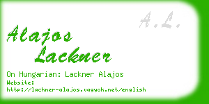 alajos lackner business card